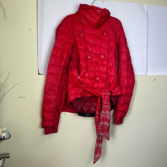 Lululemon RARE Pedal Power Blazer Jacket Rose Gold Lightweight Puff Down Zip Bow - Picture 9 of 16